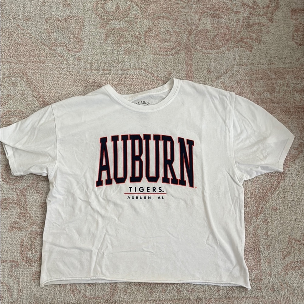 Auburn Tigers White Crop T-Shirt